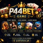 P44BET Game gold logo with Paklotoo.pk.