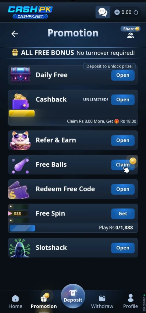 Invite friends screen showing referral link sharing