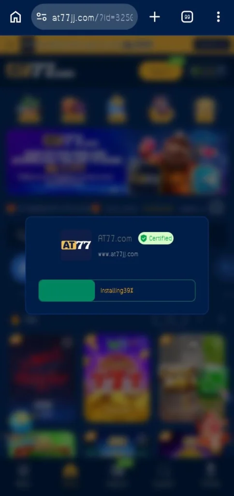 AT77 game easy installation steps on mobile