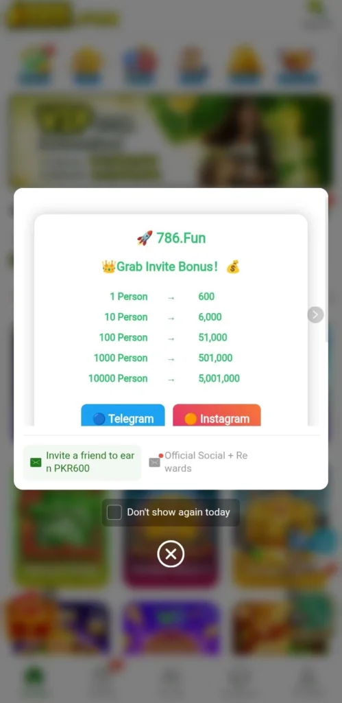 Invite friends and grab referral earning rewards screen