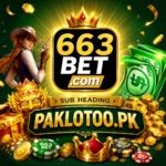 663 Bet casino game logo with gold coins and green luxury theme